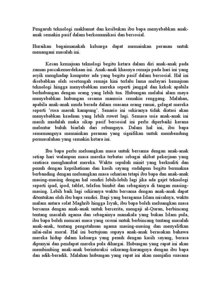 Karangan Ulang Kaji Spm 2012