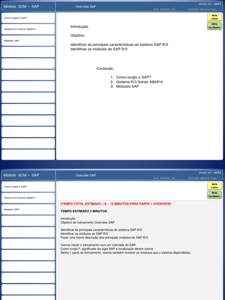 Apostilas Overview SAP | PDF | Sap Se | Cadeia de suprimentos