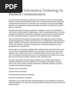 Download Impact of Information Technology in Business Communication by th Mkh SN111677644 doc pdf