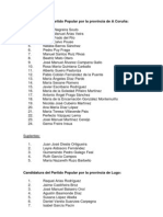 Lista Candidatos PPdeG-Elecciones 2009