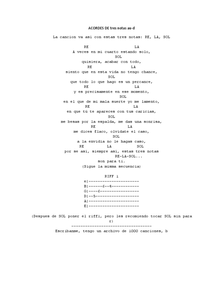 Acordes De Tres Notas Au