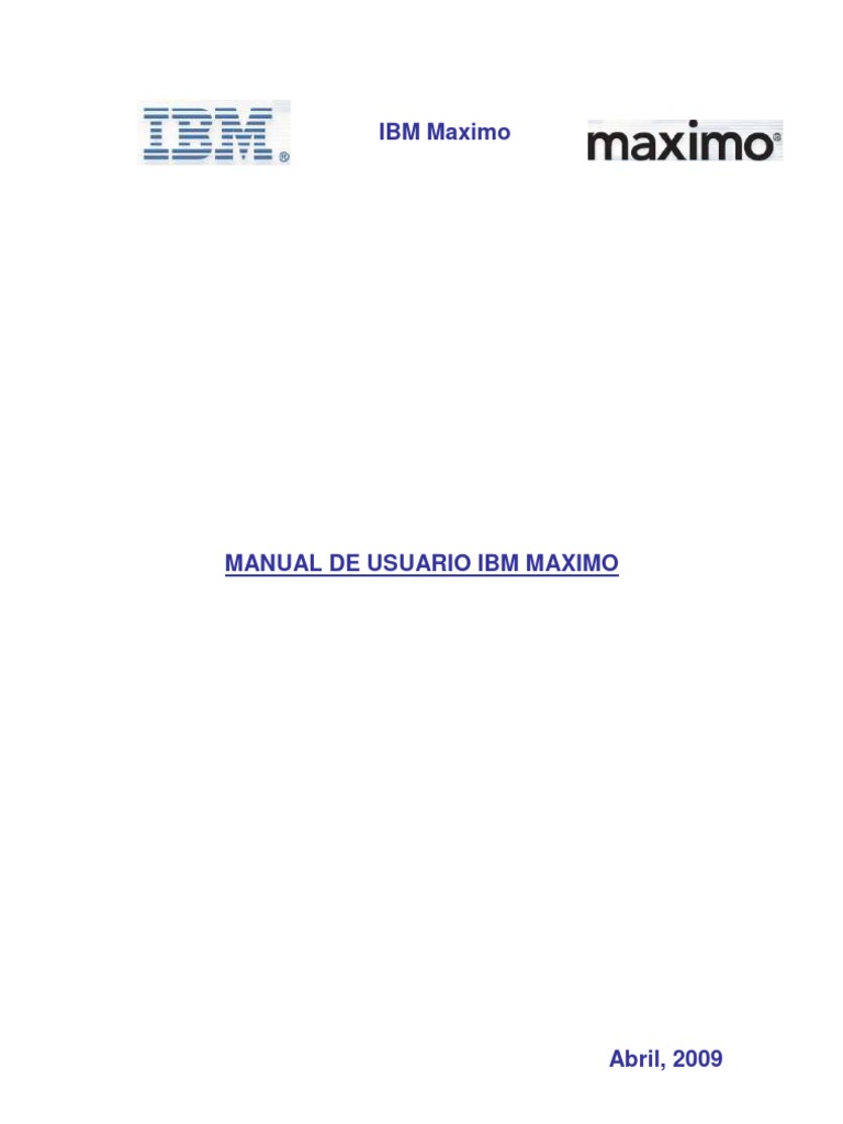 Manual de Usuario IBM Maximo | PDF | Archivo de computadora | Microsoft ...