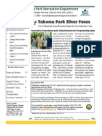 Silver Foxes Newsletter - November 2012 from the Takoma Park Recreation Department