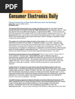 China's Cornering of Rare Earth Minerals Seen As Harbinger 
