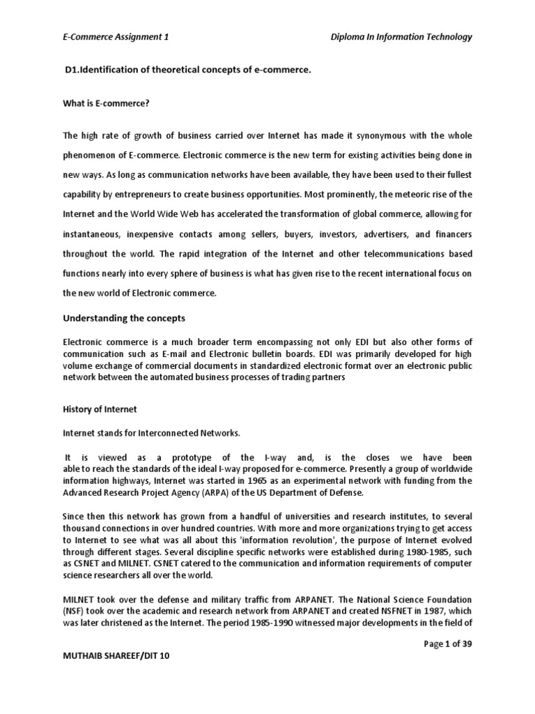 E-Commerce Concepts and Types Explained | PDF | Http Cookie | Online ...