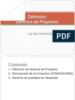 1-Definicion Gerencia de Proyectos