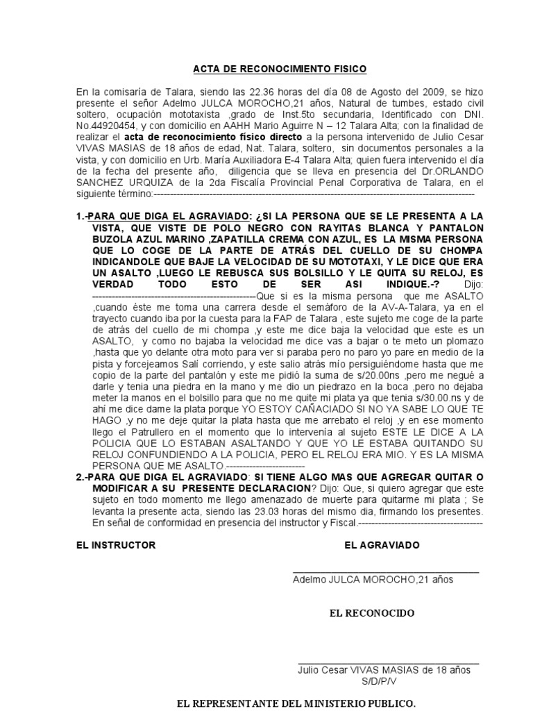 Acta De Reconocimiento Fotografico vrogue.co