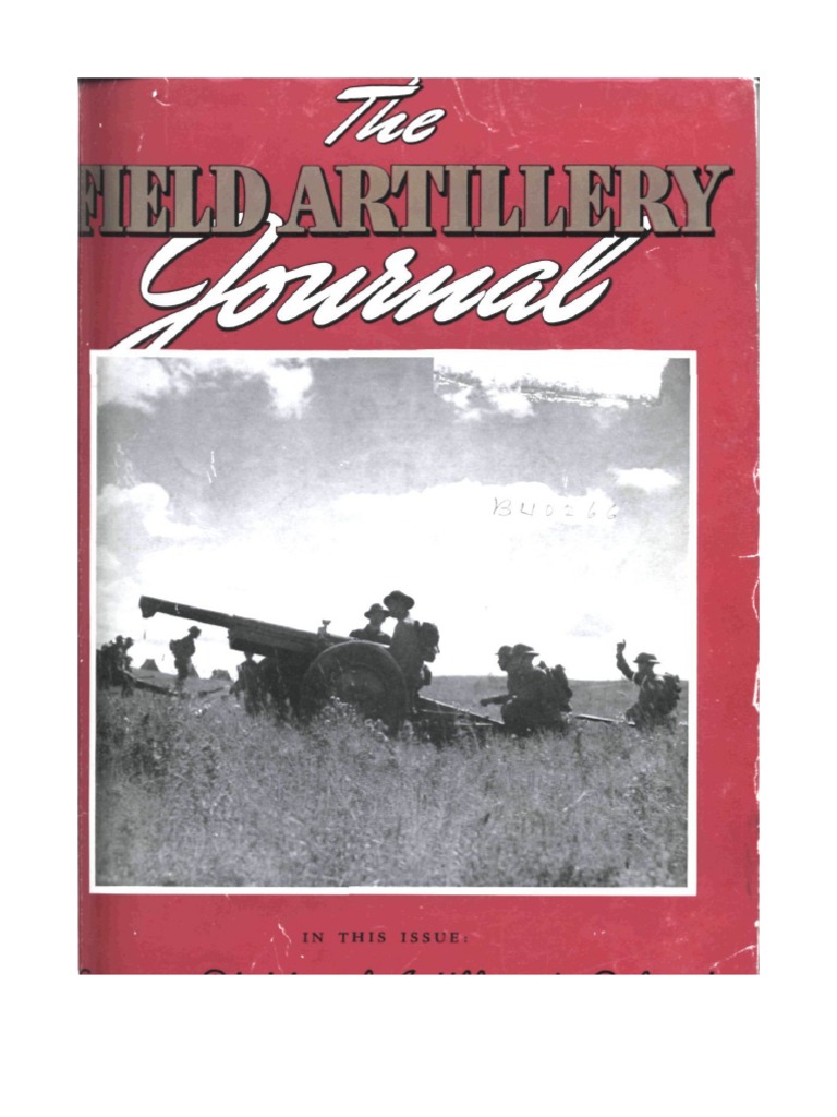 Field Artillery Journal Jan 1940 Artillery Staff (Military)