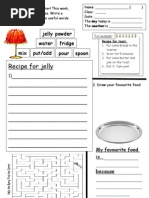 Food Worksheet