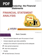 Analyzing The Financial Statements