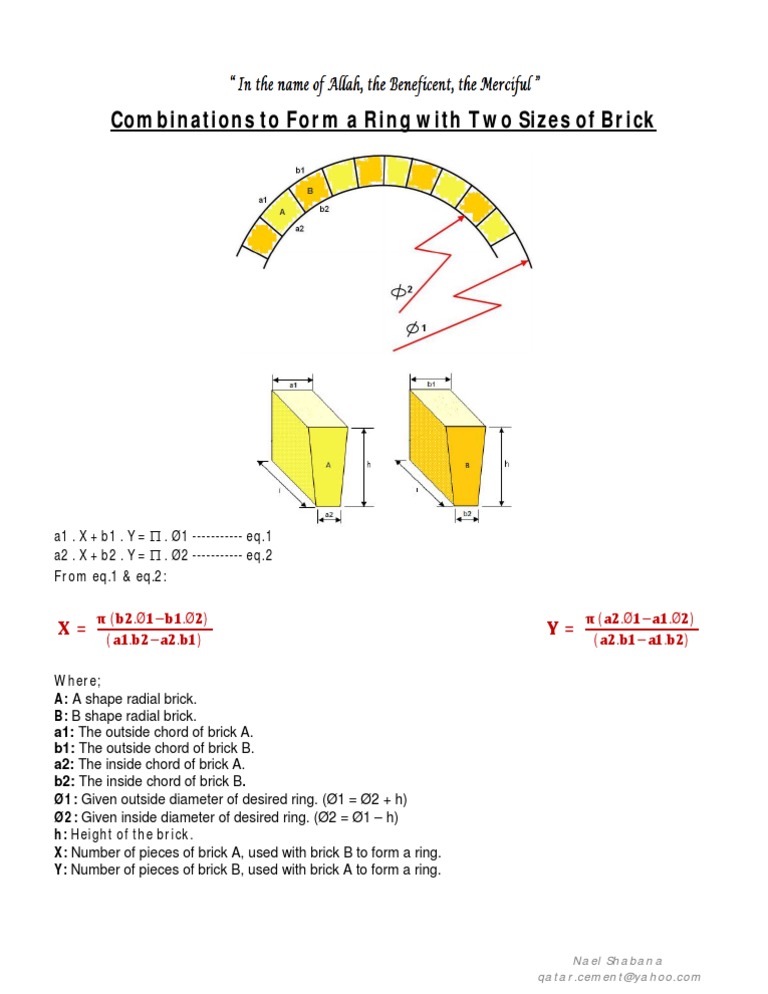 Radial Brick Ring Combinations | PDF