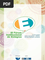III Fórum Institucional de Estágios