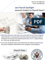 Employee Payroll Spotlight: Are Severance Payments Subject To Payroll Taxes?