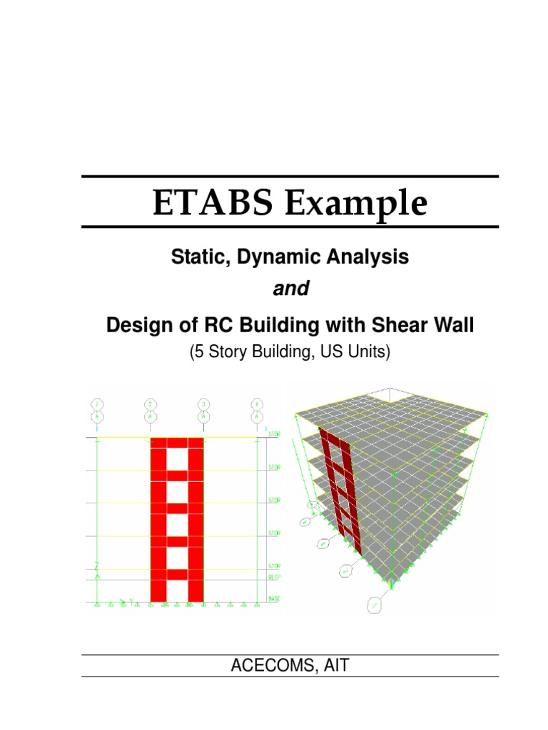 ETABS Design of Shear Wall Example | PDF | Beam (Structure) | Wall