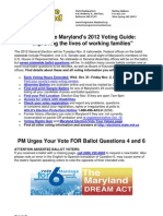 Progressive MD Voter Guide