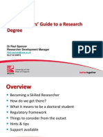 The Beginners' Guide To A Research Degree: UWE, Bristol