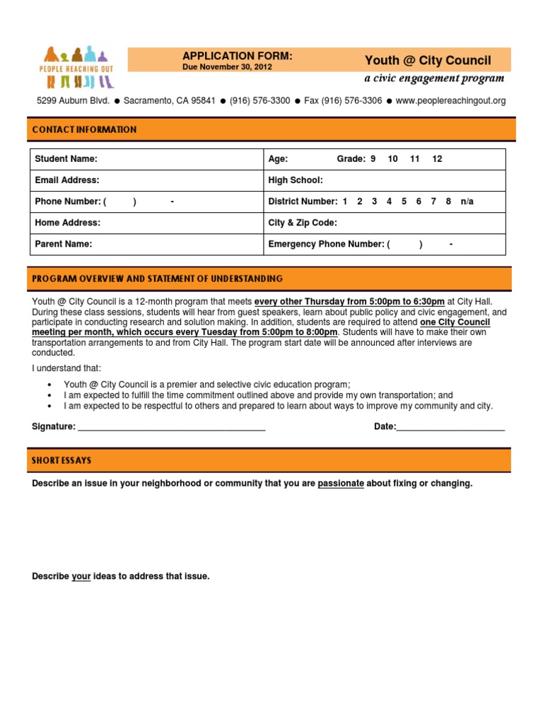 YCC Application | PDF