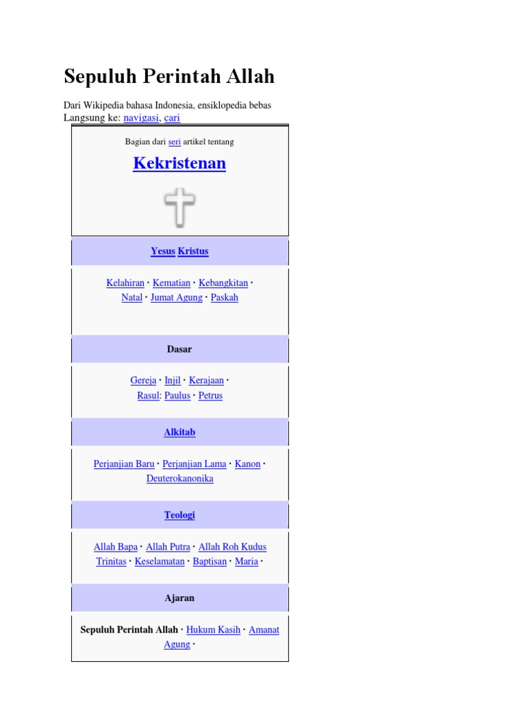 Sepuluh Perintah Allah Pdf