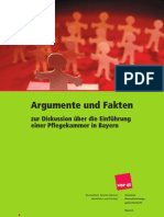 Argumente Und Fakten Zur Diskussion Uber Die Einfuhrung Einer Pflegekammer in Bayern