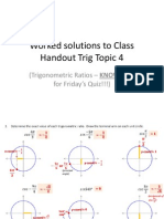 Worked Solutions to Class Handout Trig Topic 4