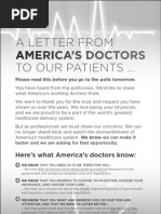 Doctors Letter To Our Patients About The Election