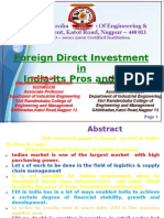 Foreign Direct Investment in India-Its Pros and Cons