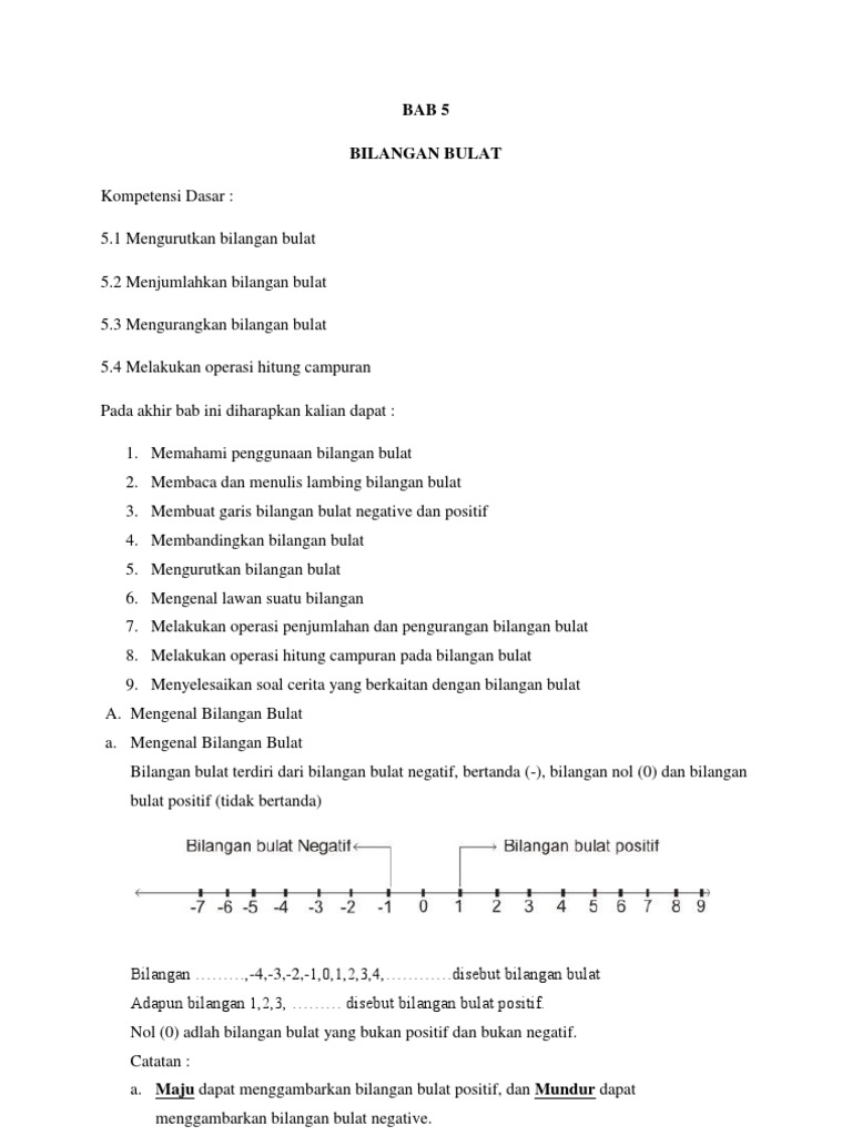 Bab 5 Bilangan Bulat