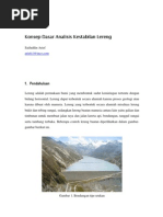 Download 1 Konsep Dasar Analisis Kestabilan Lereng by casteldragon SN111898992 doc pdf