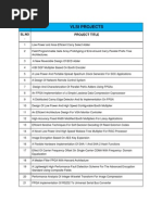 B.E Projects VLSI LIST