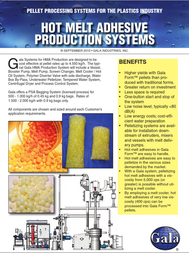 Hot Melt Adhesive Production Systems Pellet Processing Systems For The Plastics Industry