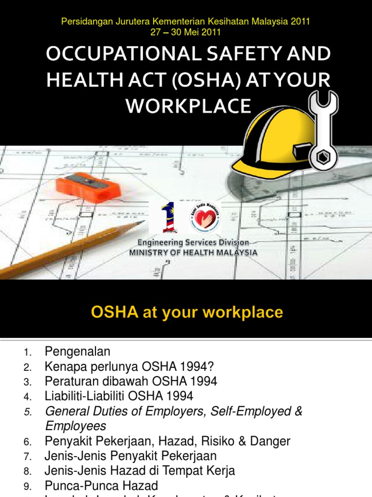 OSHA 1994: Overview and Importance | PDF | Business | Technology ...