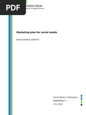 Marketing Plan for Social Media