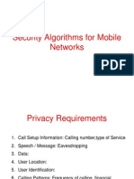 Security Algorithms For Mobile Networks