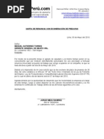 Ejemplo Modelo Carta Preaviso