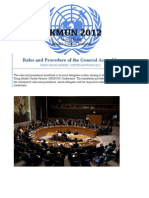 Rules and Procedure of The General Assembly: Hong Kong Model United Nations 2012