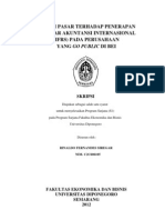 Reaksi Pasar THDP Penerapan IFRS PD Perusahaan Go Publik Di BEI