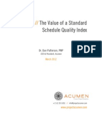 The Value of A Standard Schedule Quality Index