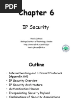 IP Security: Henric Johnson Blekinge Institute of Technology, Sweden Henric - Johnson@bth - Se