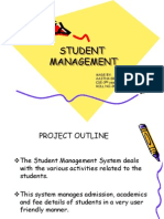 Student Management: Made By: Aastha Grover CSE-3 Year ROLL NO.-90690863278