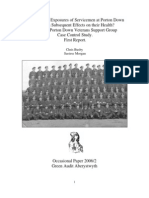 Did Chemical Exposures of Servicemen at Porton Down Result in Subsequent Effects On Their Health? The 2005 Porton Down Veterans Support Group Case Control Study. First Report
