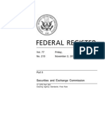Securities and Exchange Commission: Vol. 77 Friday, No. 213 November 2, 2012