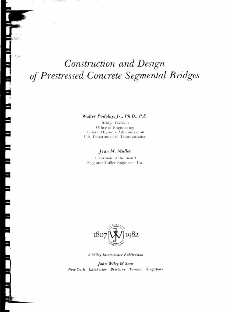Construction and Design of Prestressed Concrete Segmental Bridges | PDF ...