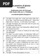 Un pensiero al giorno - Novembre 2012