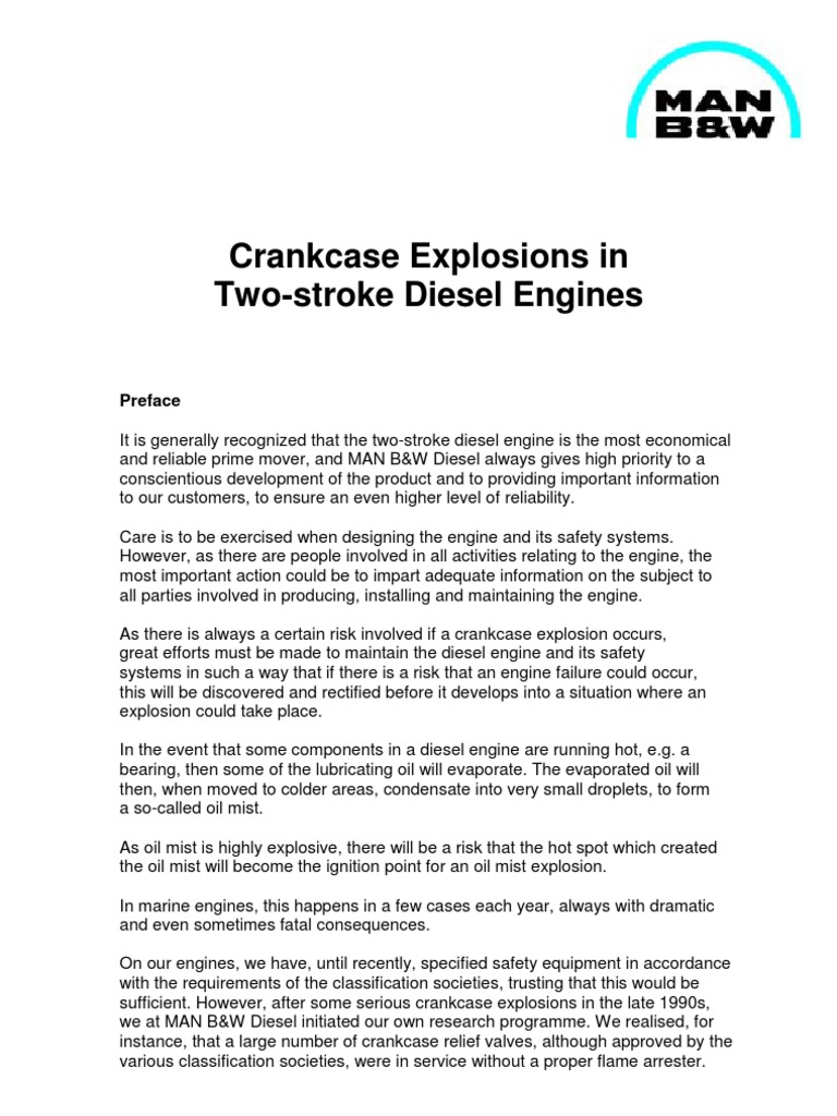2003 MAN Crankcase Explosions | PDF | Diesel Engine | Bearing (Mechanical)