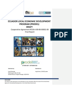 Ecuador Local Economic Development Program (Prodel) Draft: Cooperative Agreement #518-A-00-08-00002-00 Final Report