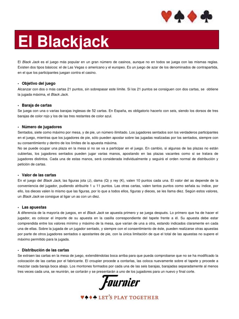 Análisis de las reglas del Blackjack en Español