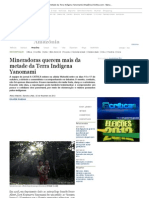 Mineradoras querem mais da metade da Terra Indígena Yanomami _ Amazônia _ Acritica