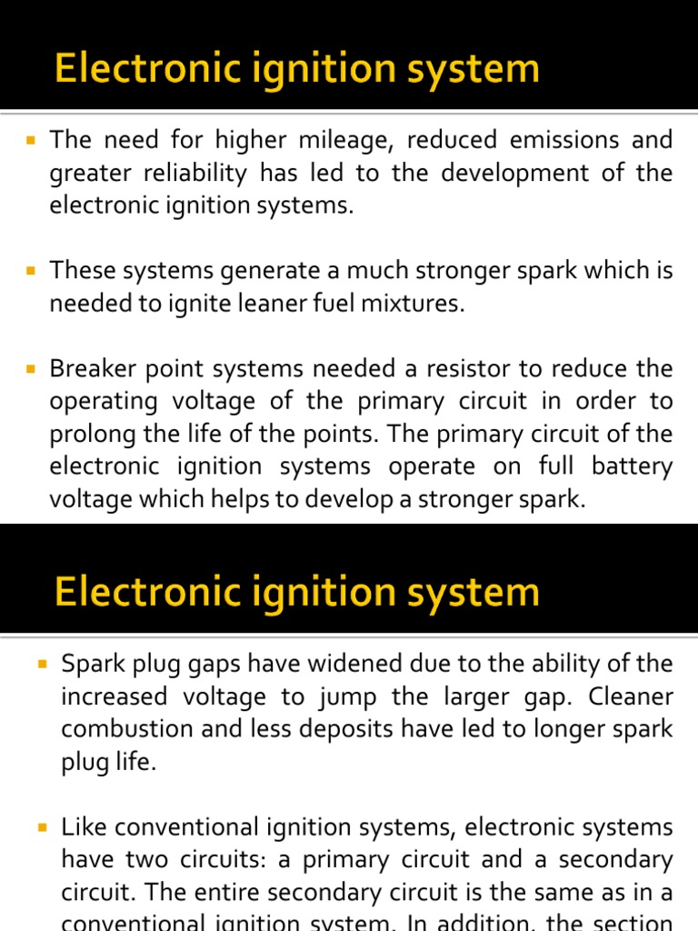 Electronic Ignition System PDF Ignition System Distributor