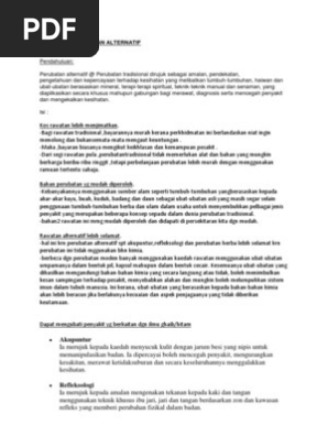 Kebaikan Perubatan Alternatif