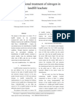 Conventional Treatment of Nitrogen in Landfill Leachate